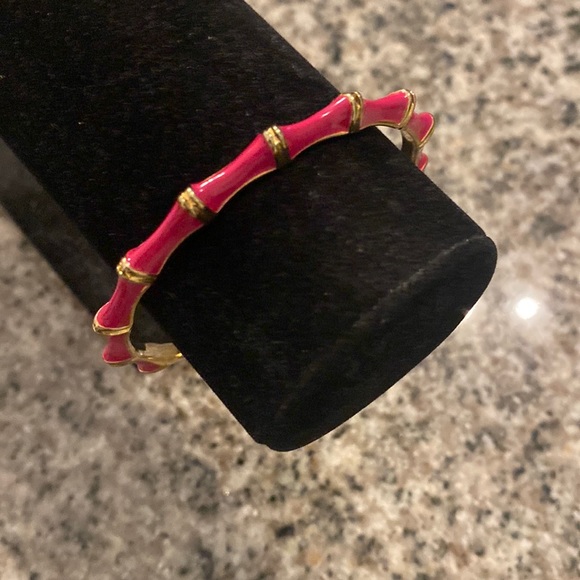 Stella and Dot pink enamel bracelet - Picture 1 of 4